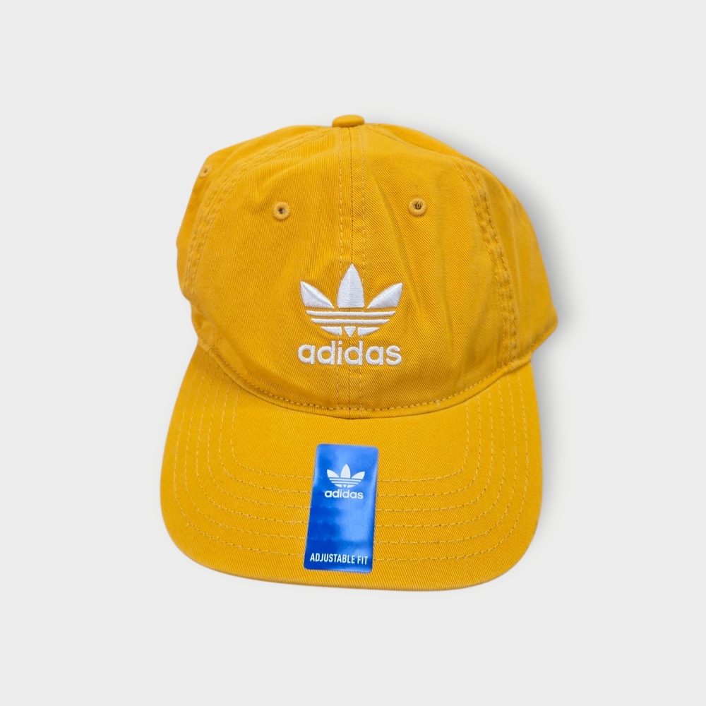 Adidas Men's Originals Relaxed Strapback Cap Preloved Yellow One Size - Picture 2 of 5